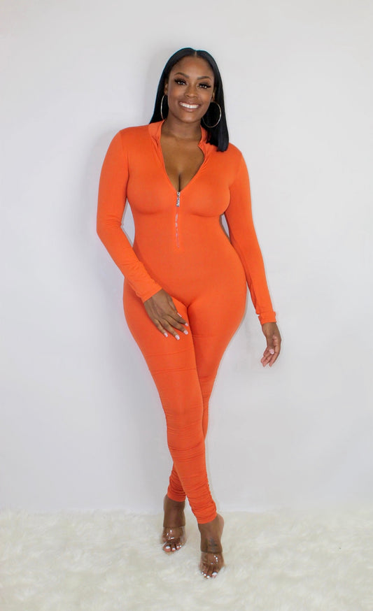 Silhouette Zip Up Jumpsuit