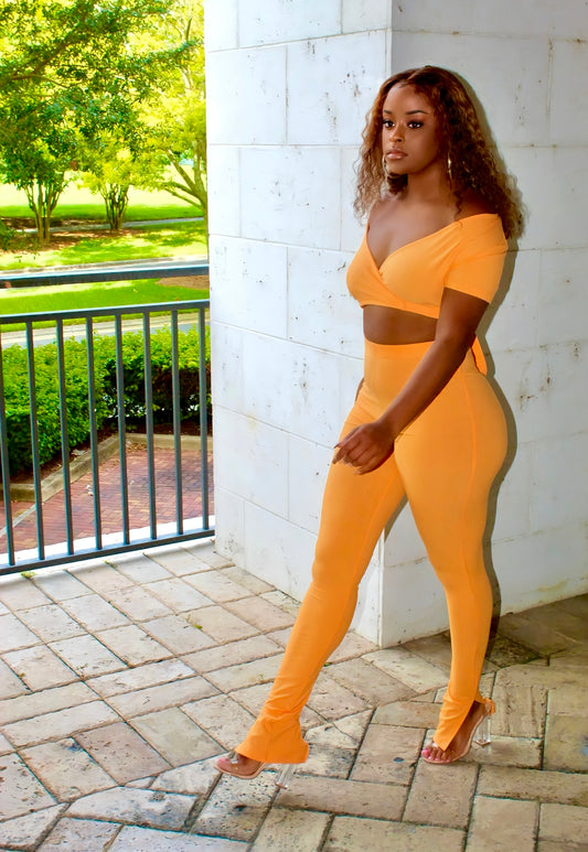 Creamsicle Ribbed Two Piece Set