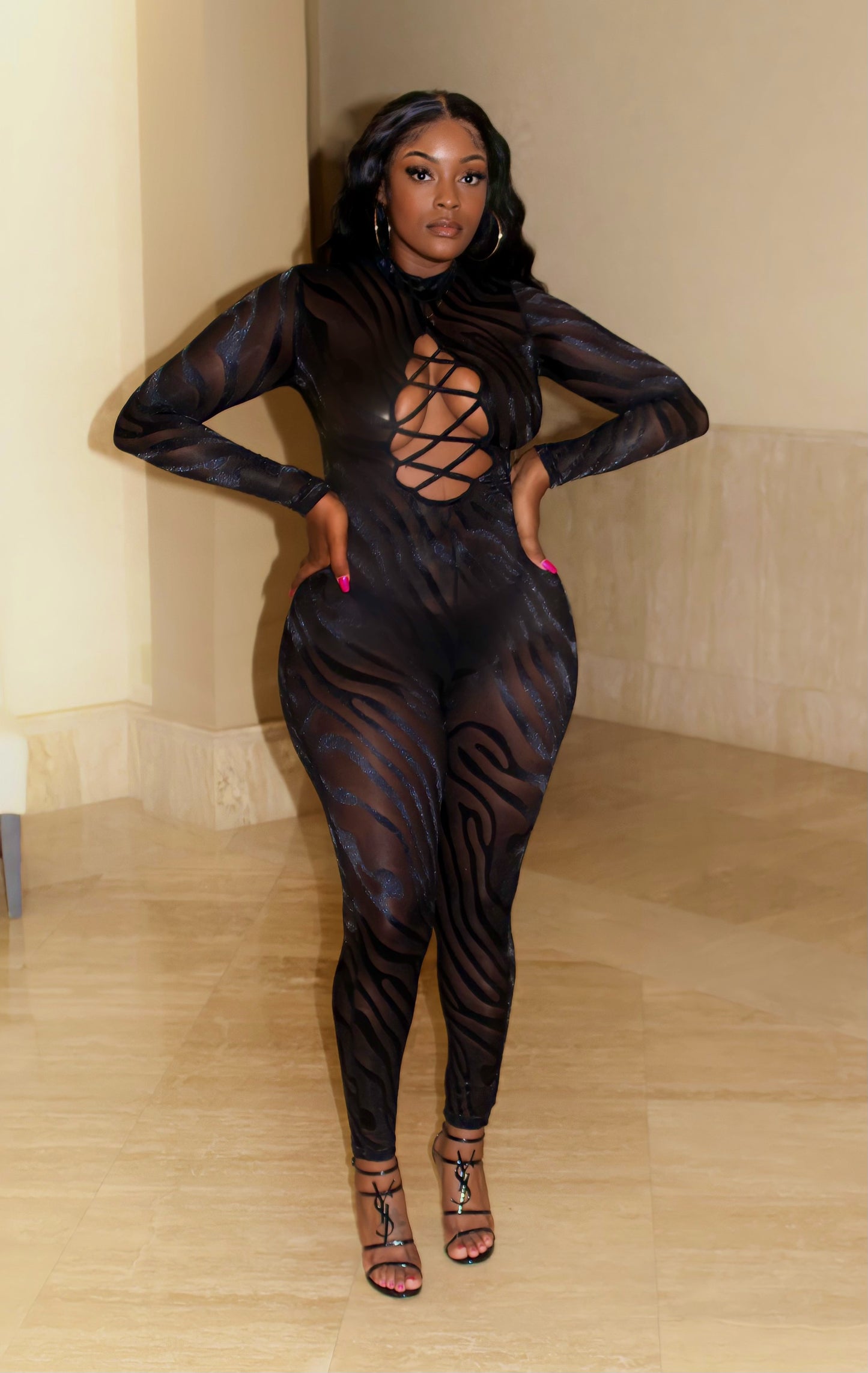 In Your Dreams Sexy Mesh Jumpsuit